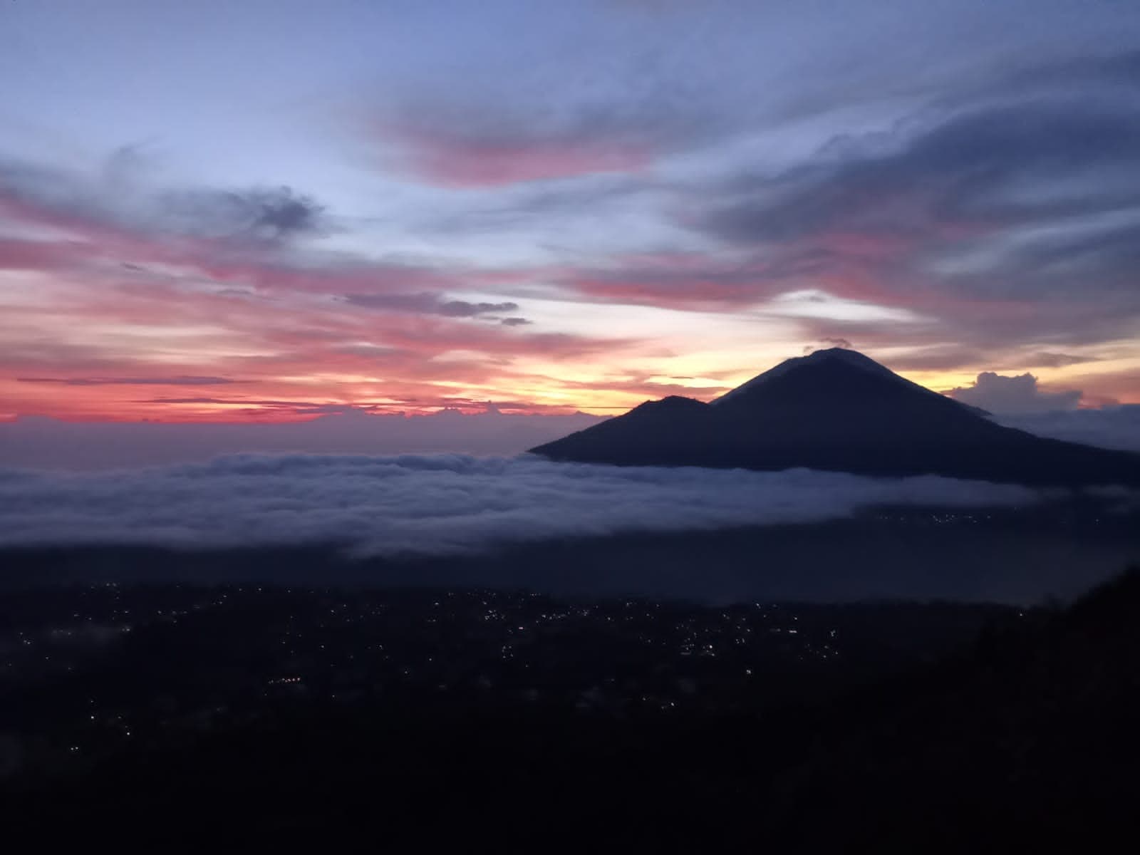 Half-day Mt. Batur Trek & Natural Hot Springs with English-speaking guide